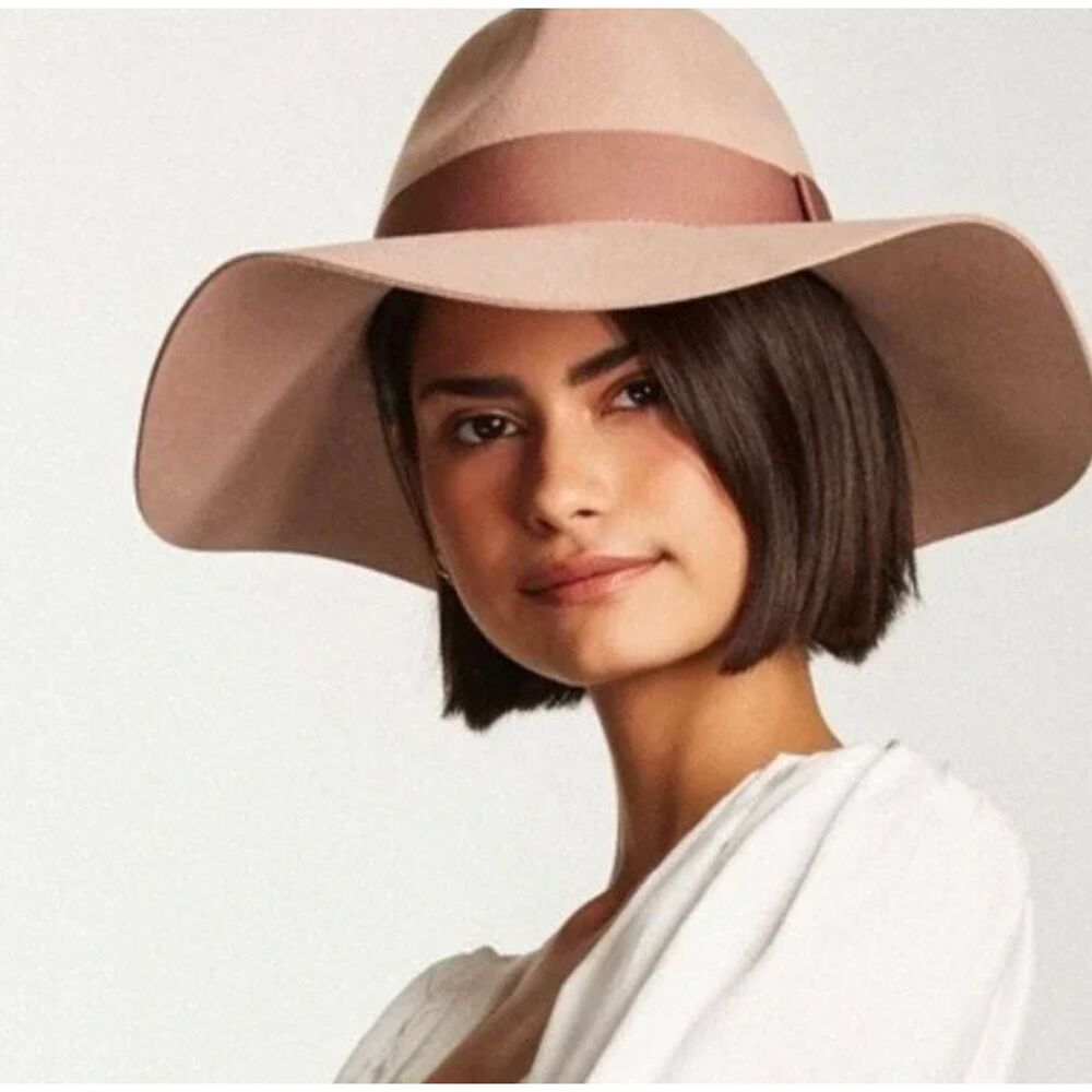 Brixton Supply Company Piper Blush Wool Floppy Felt Panama Hat SZ S (7 = 56 CM) - Picture 2 of 12